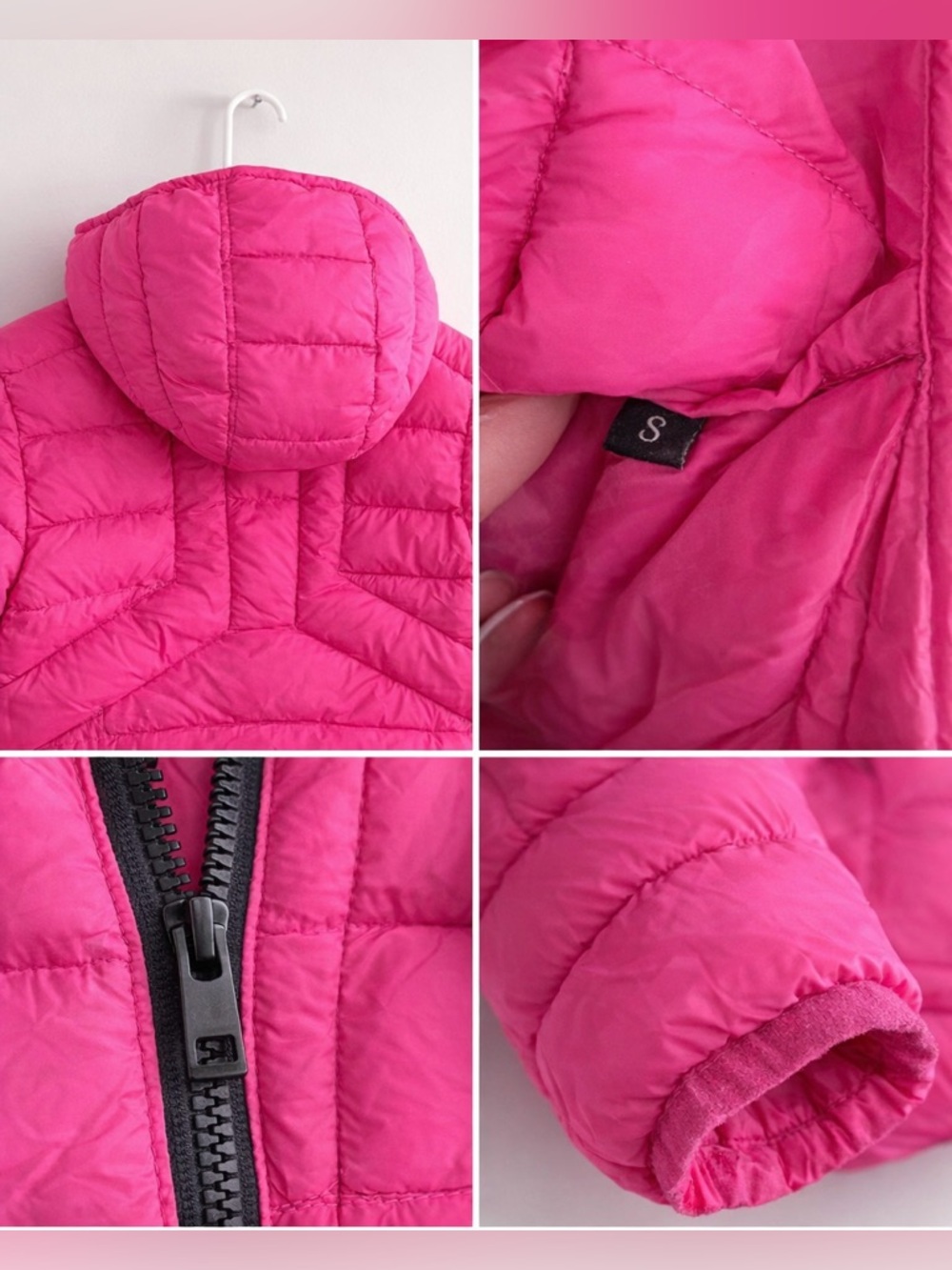 Hot pink Diesel girls puffer jacket, size 8 (T8). - Picture 6 of 7
